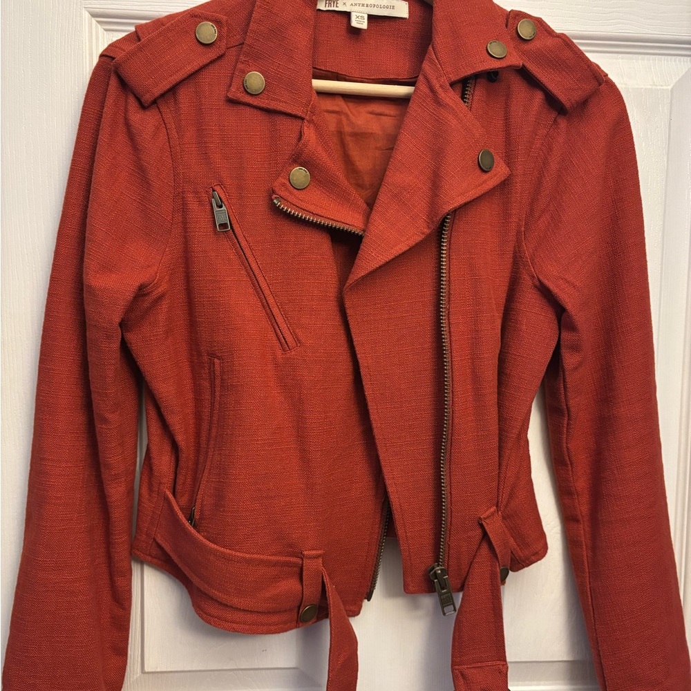 Anthropologie Rust Utility Jacket